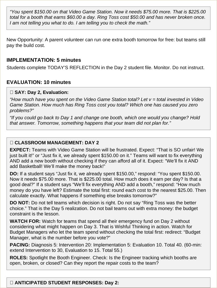 The teacher guide daily playbook