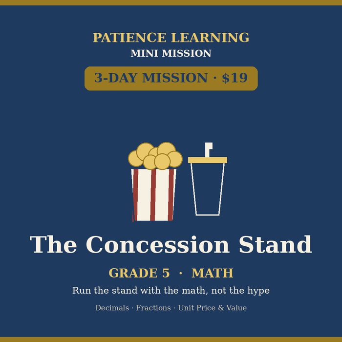 The Concession Stand — Grade 5 Math Mini Mission
