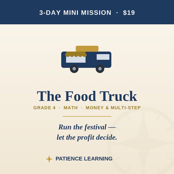 The Food Truck — Grade 4 Math Mini Mission