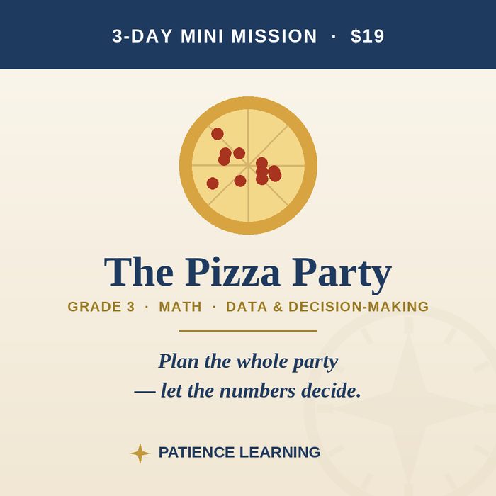 The Pizza Party — Grade 3 Math Mini Mission
