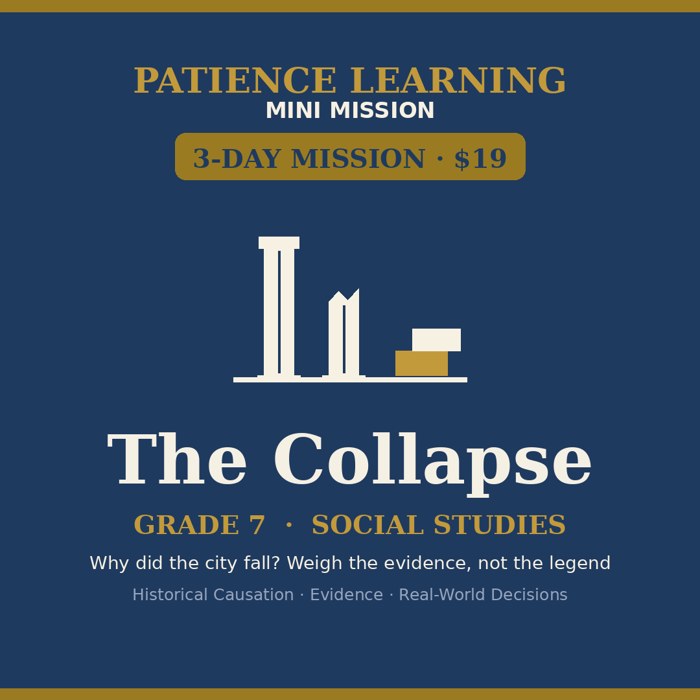The Collapse — Grade 7 Social Studies Mini Mission