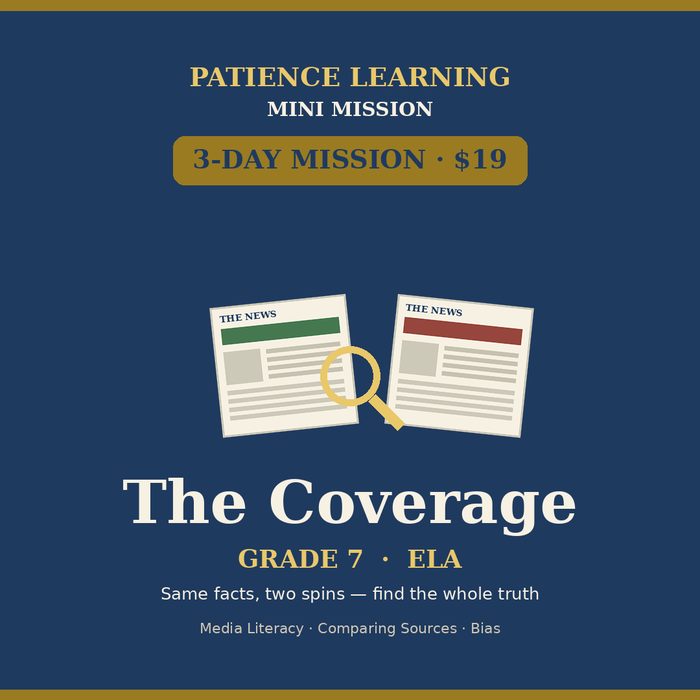 The Coverage — Grade 7 ELA Mini Mission