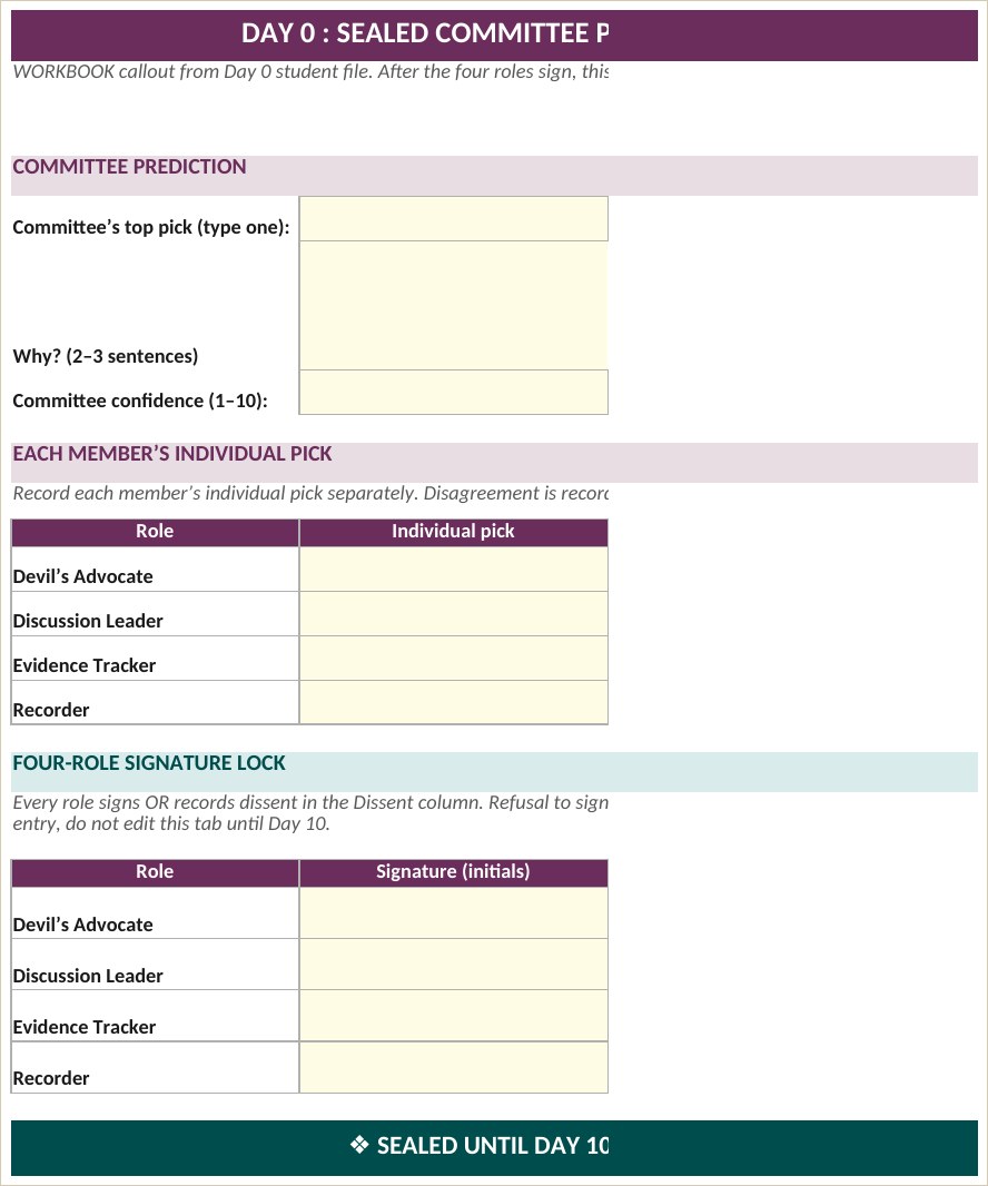 The student workbook weighing proposals, budgets, and data