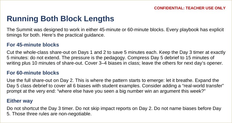 The teacher guide daily playbook