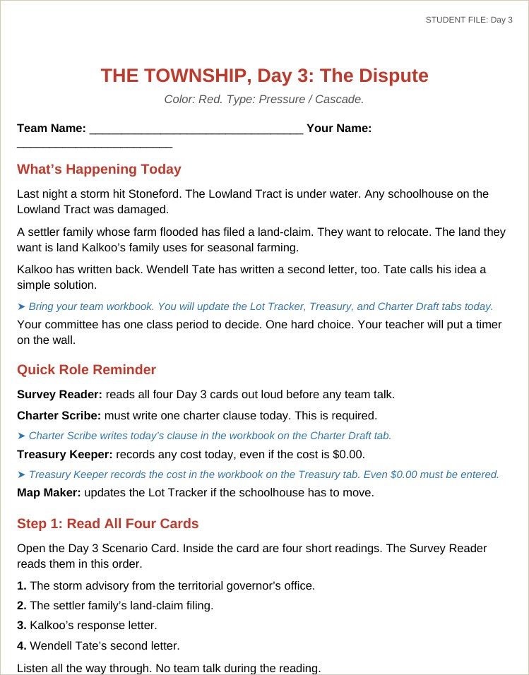 The Township Day 3 land dispute student file